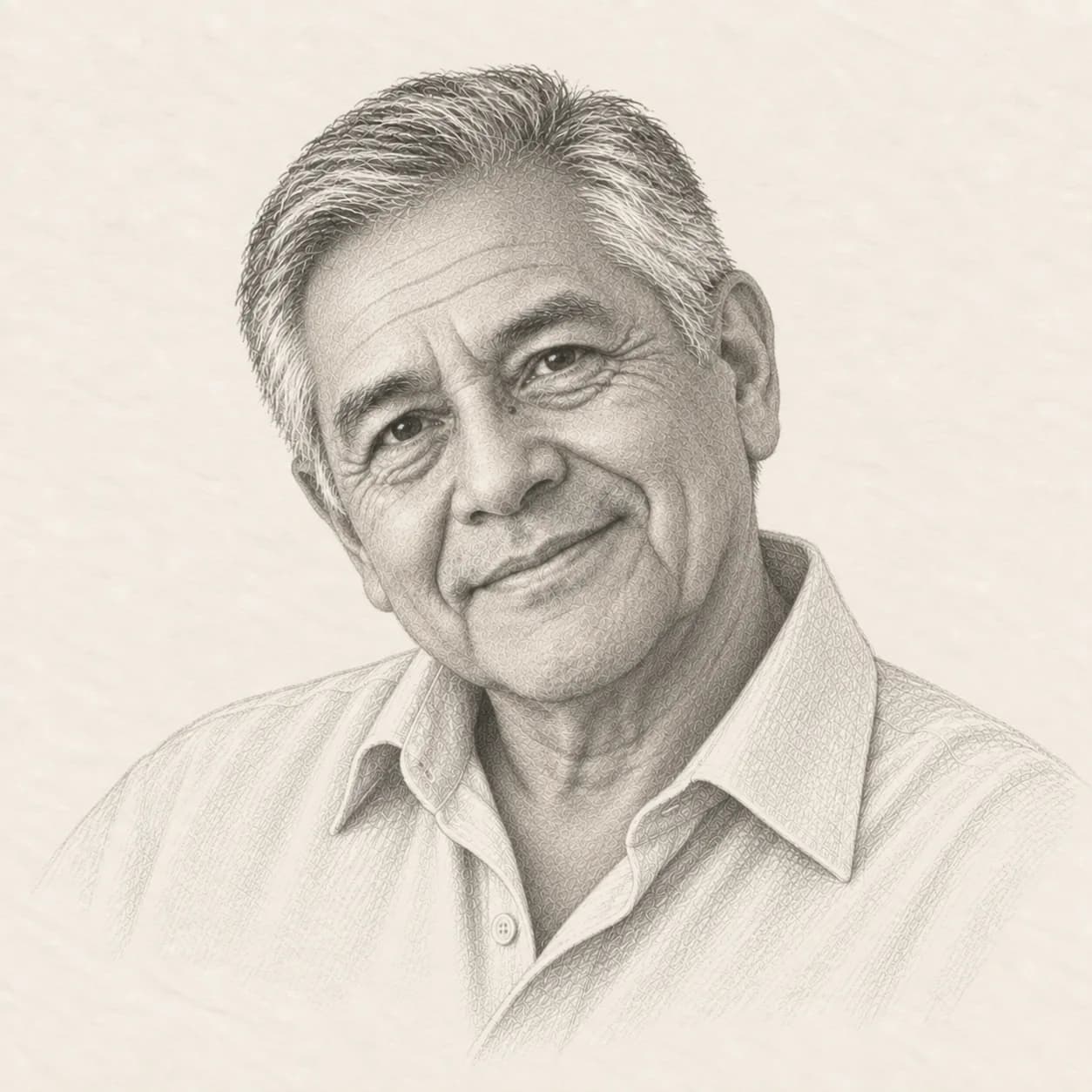 Illustrative pencil portrait for Mario; not a photo-verified likeness.